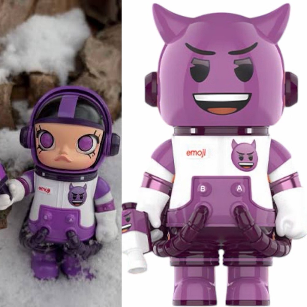 Pop Mart Mega Space Molly Emoji Series Confirmed Lil Devil Purple Vinyl Figure